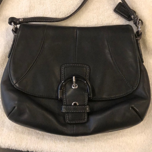 Black leather Coach bag - Picture 2 of 3